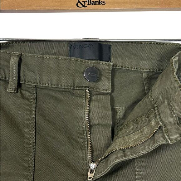 Vince Military Utility Pants Straight Leg army Green mid Rise Women's size 26 - Picture 3 of 8